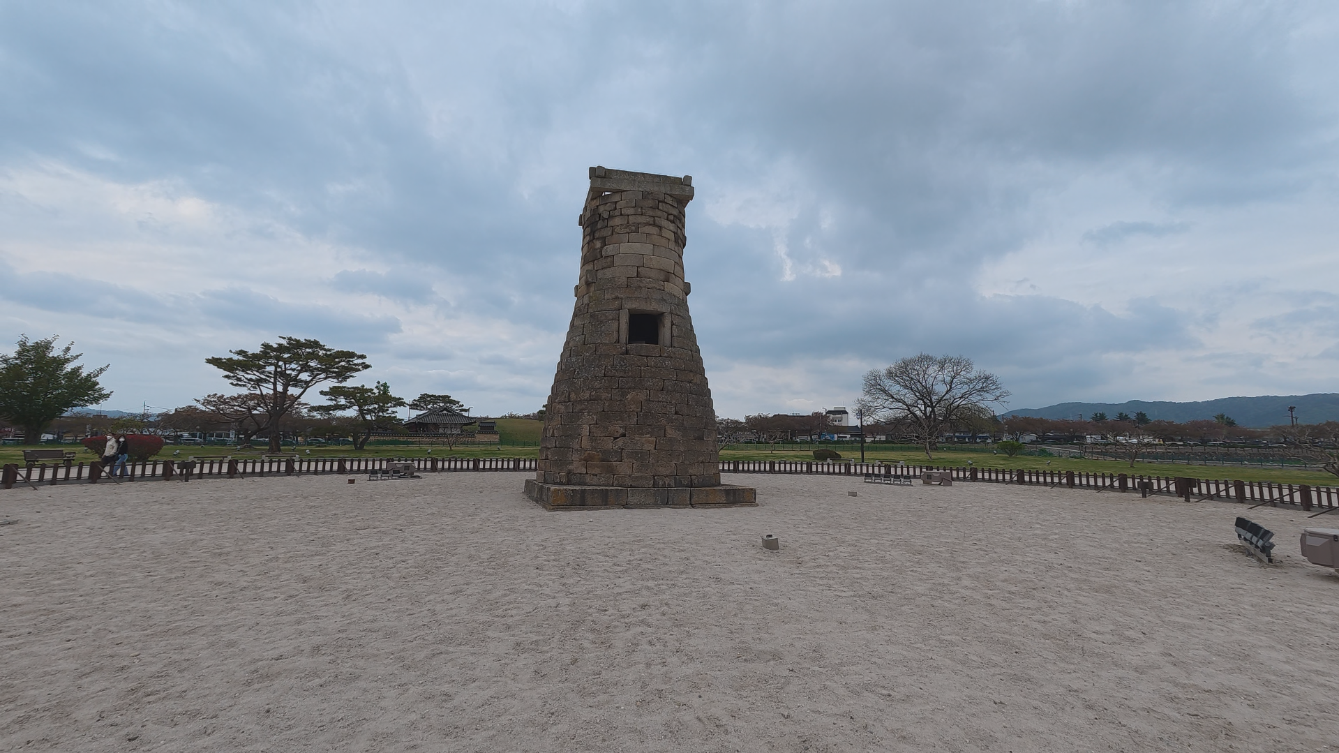 Cheomseongdae Observatory standing in an open historic area in Gyeongju