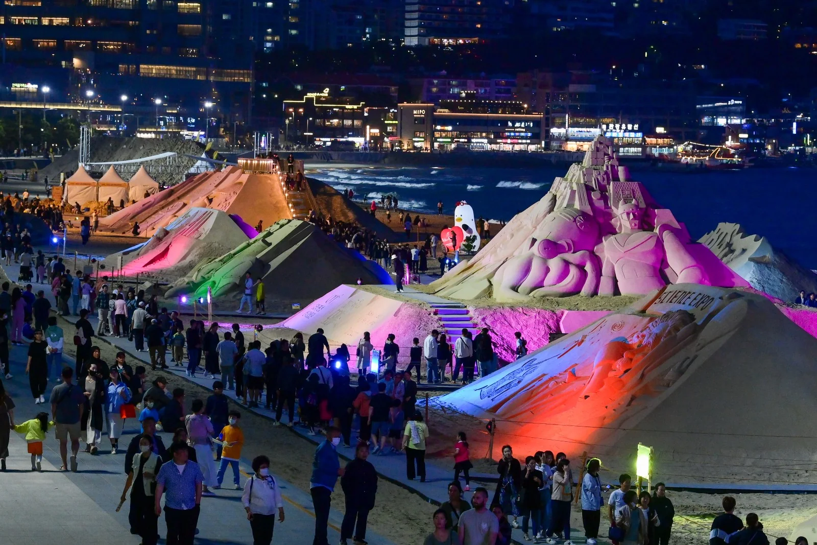 Sand sculptures at Haeundae Sand Festival in Busan